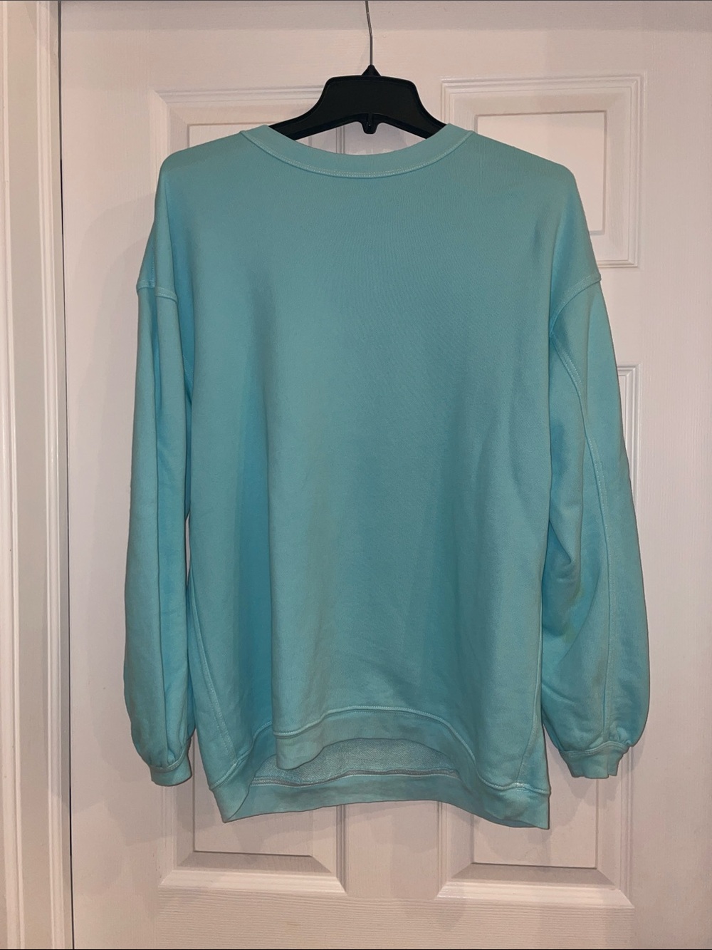 aerie Oversized Crewneck Sweatshirt in Aqua Blue